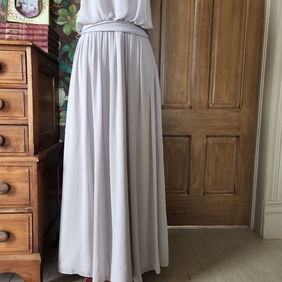 BILL LEVKOFF Blouson Chiffon Sample Dress Size 12 - Picture 3 of 10